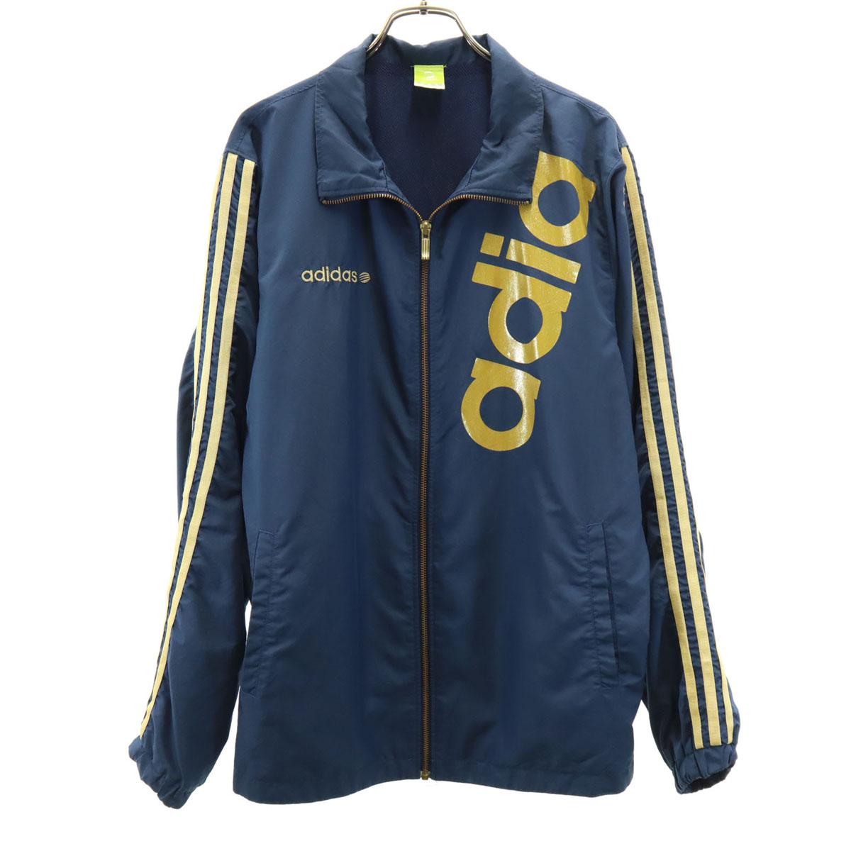 

adidas NEO Label тренировочная ветровка L темно-синяя этикетка сетчатая подкладка мужская б/у