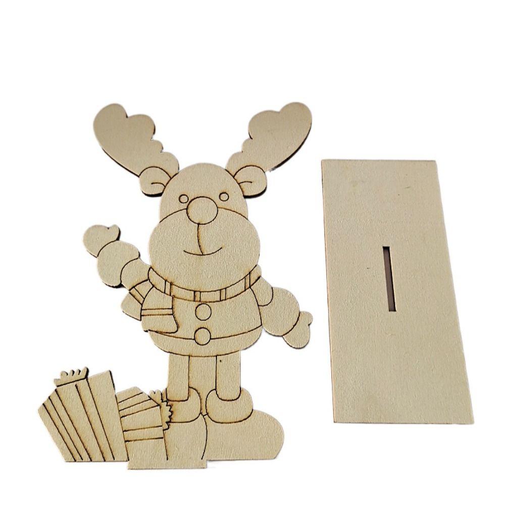 Decoração Suprimentos para Festa Enfeites de Natal Modelo Papai Noel Brinquedos DIY Enfeites de Mesa de Madeira