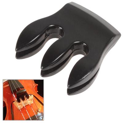 Sordina per violino nera in metallo pratico a 3 punte per violini da 1/8 a 4/4