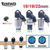 2/3 Positions Rotary Buttons 16/19/22mm Metal Brass Chrome Key Push Selector Switch 2NO2NC Press Without LED 2 keys