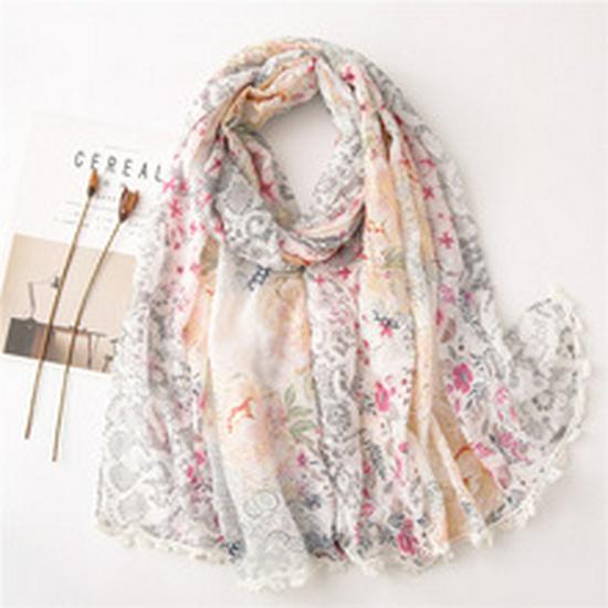 Unisex Autumn/Winter Scarf: Soft Cotton-Linen & Silk Feel, Paisley, Tassel Design - Ideal Travel Shawl.