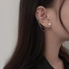 925 Silver Pearl Ear Clip No Hole Long Tassel Earrings Wedding Bridesmaid Jewelry Elegant Bone Clip Fashion Accessories