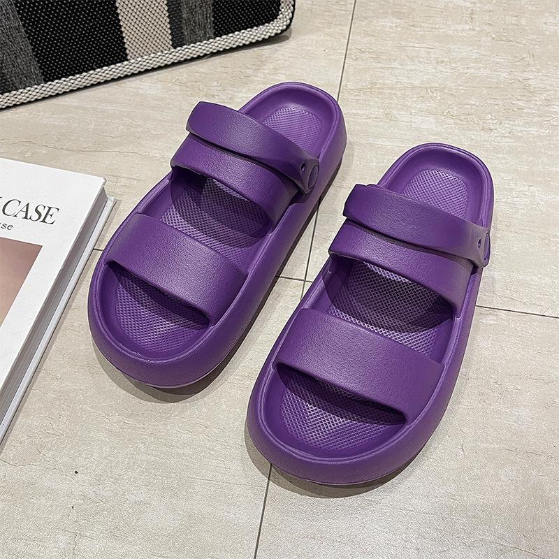 Sandalias de EVA con Doble Tira a Prueba de Olores y Suela Gruesa y Suave, Antideslizantes, para Uso en Casa y al Aire Libre