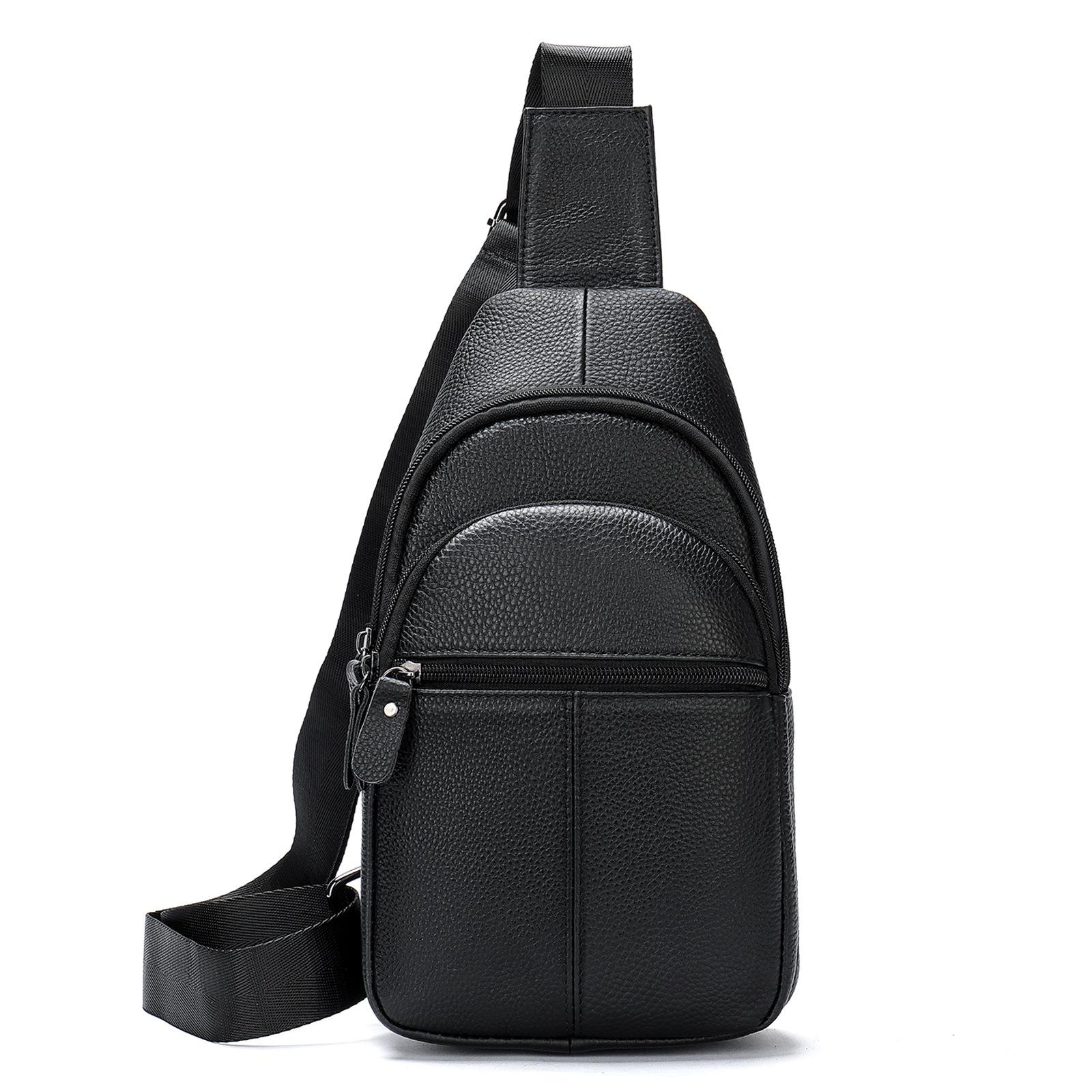 

Мужская нагрудная сумка из натуральной кожи, верхний слой для спорта и отдыха, сумка через плечо из воловьей кожи на одно плечо, сумка через плечо, ощущение высокого класса для мужчин