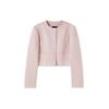 No Collar Suede Crop Jacket Ar1lz261