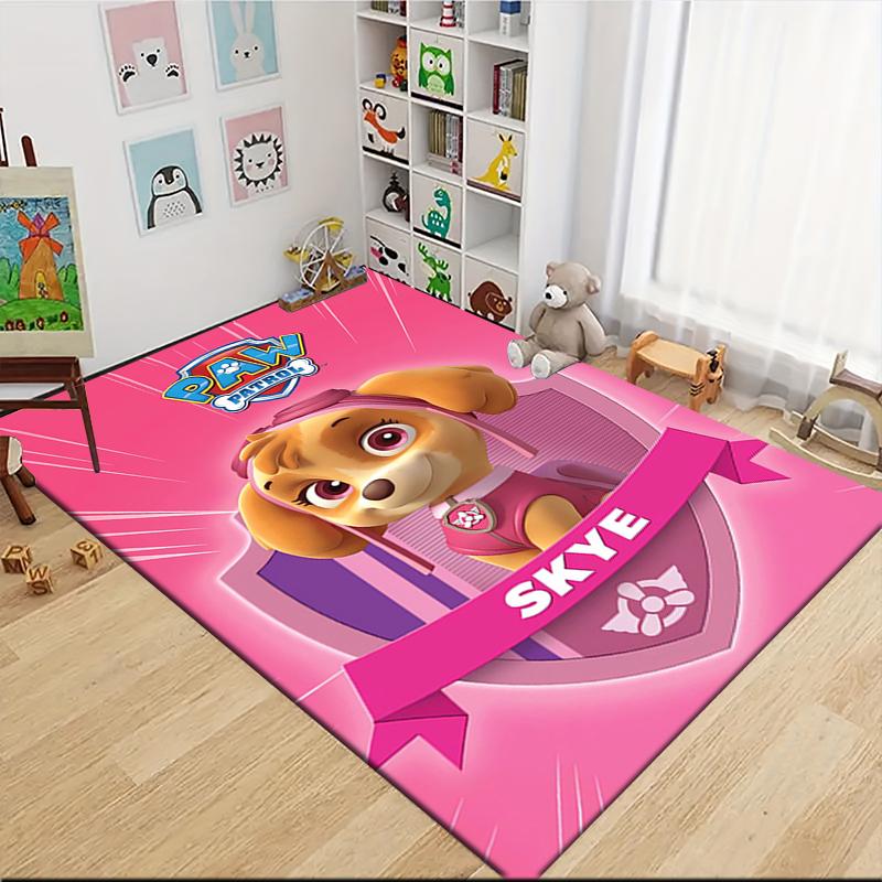 1Pc Paw Patrol Construction Fun Carpet Rug Customizable Soft Washable Antislip Home Living Room Sofa Mats Personalized Rug 091739