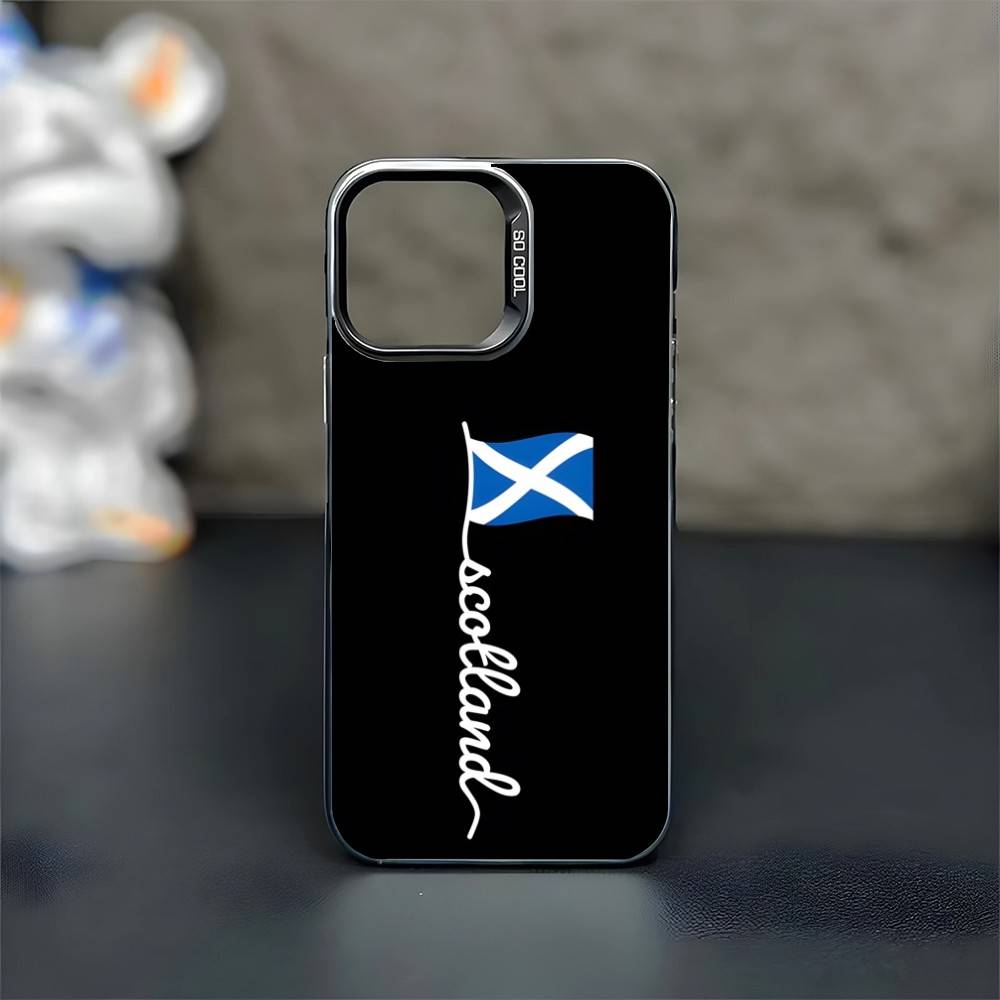 

Scotland Scottish Flag Phone Case For iPhone17,16,15,14,13,12,11 Plus,Pro Max Black Matte Shockproof Cover iPhone12PRO