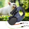 Pet Product Pet Walking  Automatic Extendable Flexible Dog Cat Traction Rope Dual Headed Hand Holding with LED Light