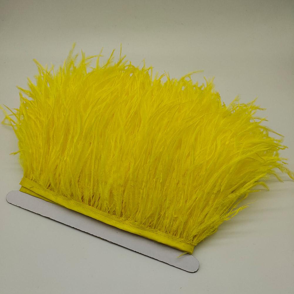 FeatherBeatiful 10 Yards Hohe Qualität Straußenfeder-Borte Fransen Federband 10-15CM/4-6 Zoll Breite Nähen Basteln Kostüme Dekoration