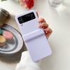 Applicable to Samsung Z Flip3/4/5/6 mobile phone case Macaron solid color hinge three-piece folding screen case
