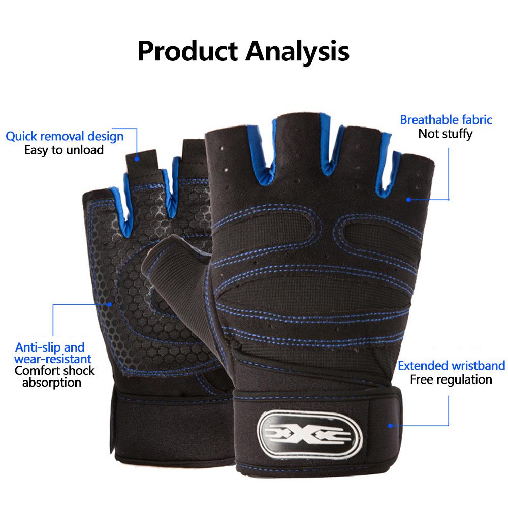 Breathable Cycling Gloves MTB Road Bike Cycling Half Finger Gloves for Fitness Heavyweight Training Sports Cycling Equipment