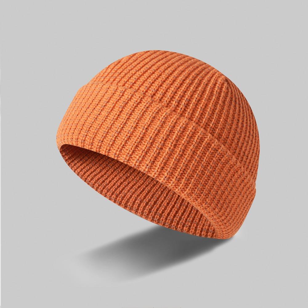 Breathable Reflective Beanie Stretch Reflective Knitted Hat Reflective Safety Enhanced Visibility Sports Reflective Hat Unisex
