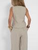Hot Selling New Fashion Vest Long Pants Patchwork Cotton Linen Casual Set