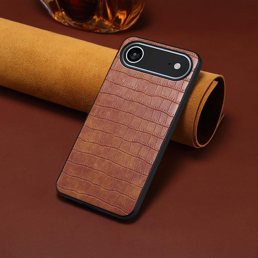 For iPhone Air Case Crocodile Texture Design Leather Slim Back Cover