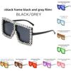 White Frame Square Eyewear With Pc Material For Stylish Outdoor And Stage Performances