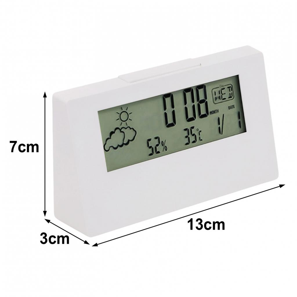 Thermohygrometer Alarm Clock for Accurate Temperature Humidity and Time Control
