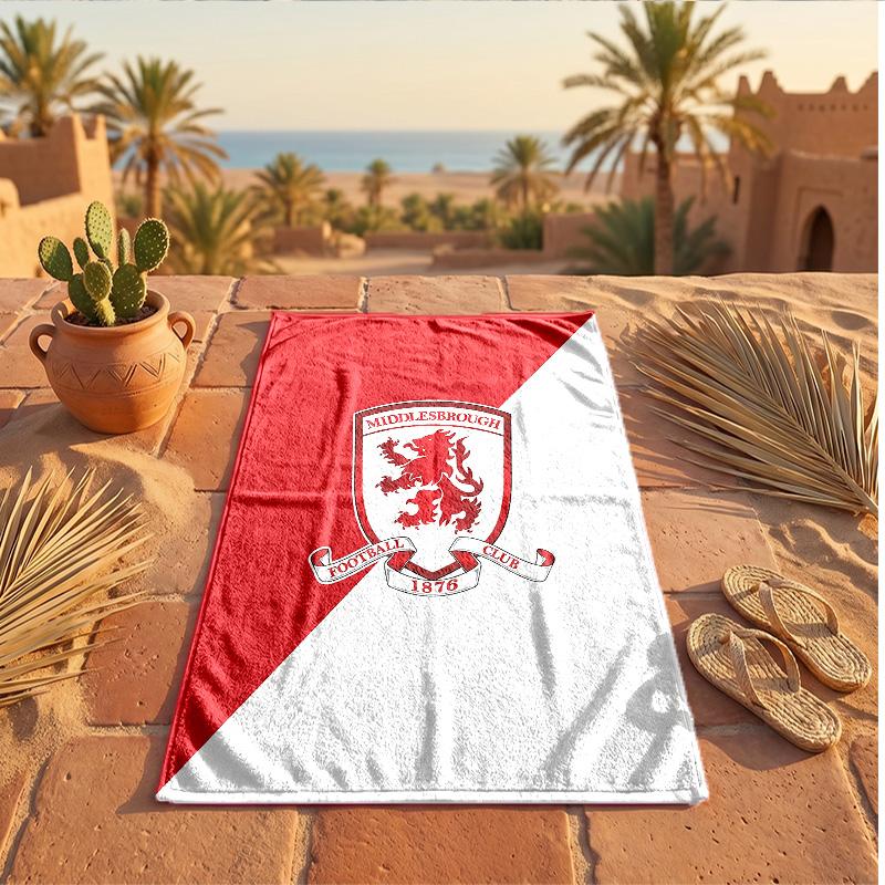Asciugamano da Spiaggia in Microfibra Middlesbrough FC Asciugatura Rapida Assorbente Grande per Spiaggia Nuoto Viaggio