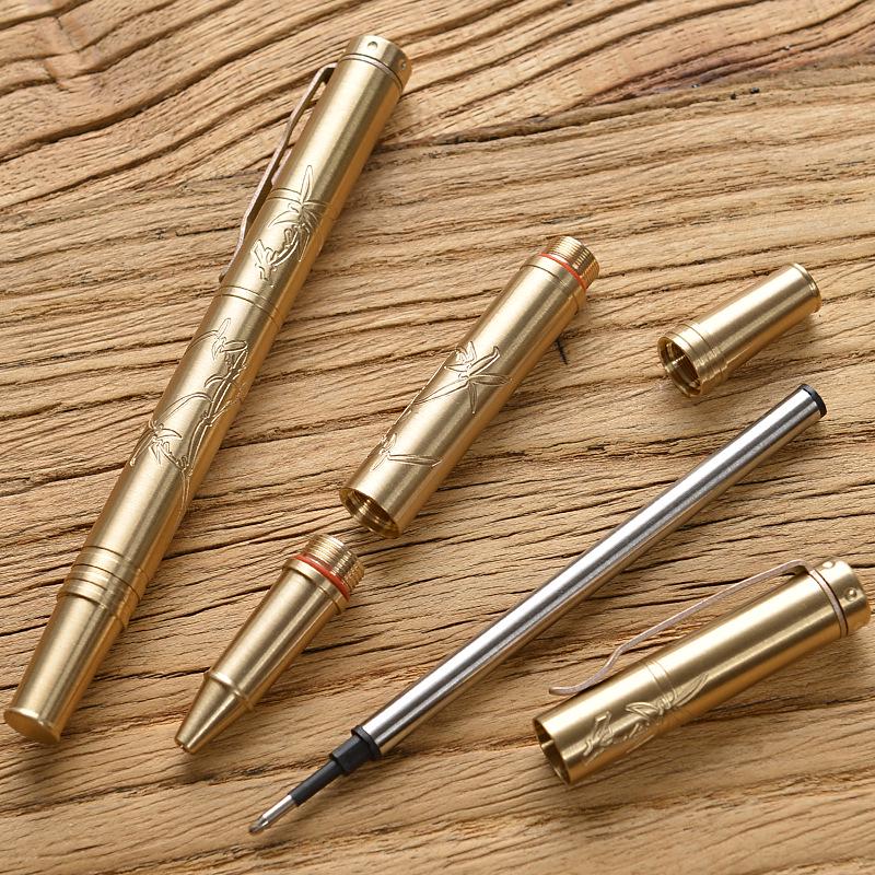 Brass Gel Ballpoint Pen - Business Gift & Office Supplies Signature Pen
