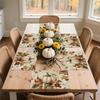 4/ 6pcs Vintage Pumpkin Flowers Leaves Placemats 12x18 Inch Fall Thanksgiving Table Decorations for Kitchen Dining Party Home