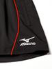 Mizuno Table Tennis Game Size Black x XS Pants, Moisture-Wicking, Quick-Drying, JTTA-Approved, Unisex, 82JB7004, Red,