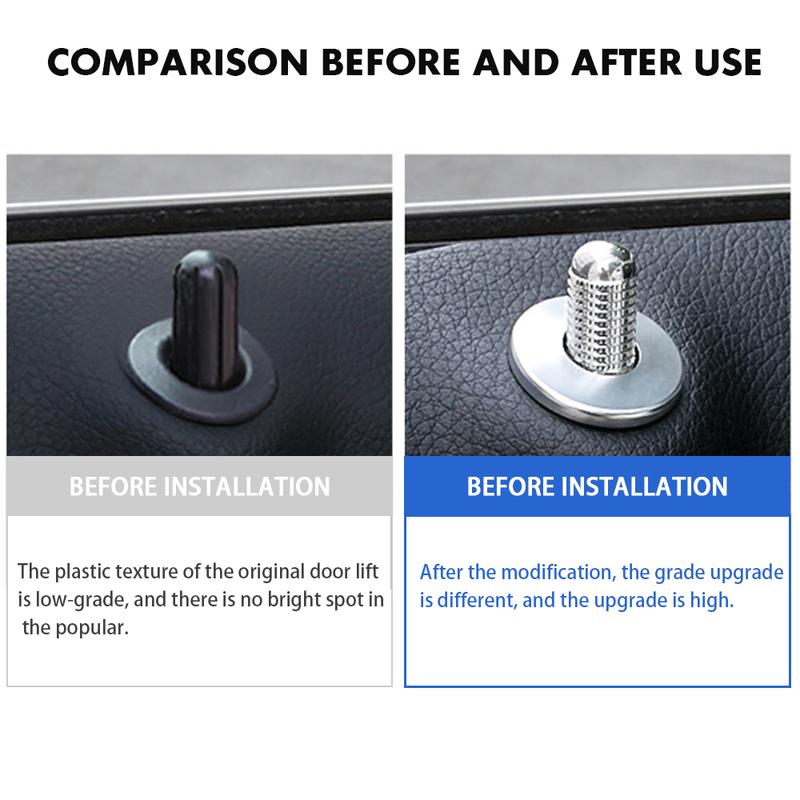 4Pcs Car Door Bolt Lock Pin Aluminum Alloy Button Cover Interior Accessories For Mercedes Benz C W205 GLC GLE E W213 CLA GLA A