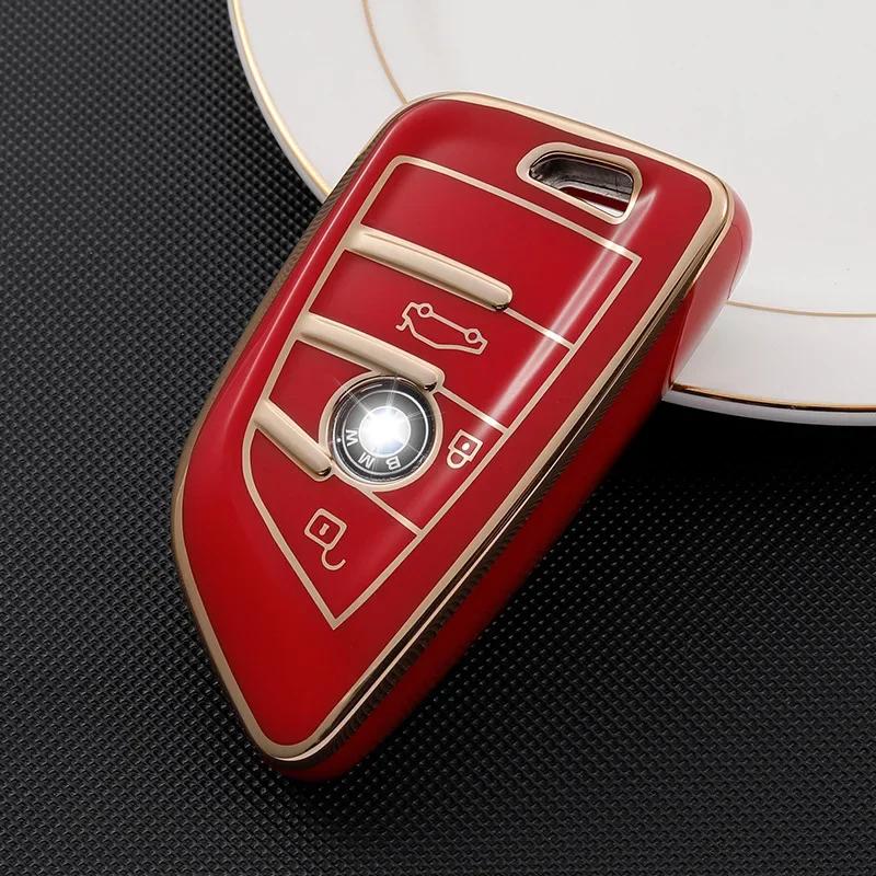 TPU Car Key Case Cover For BMW 1 2 3 5 6 7 8 Series X1 X2 X3 X4 X5 X6 X7 Z4 3 4 Buttons Auto Remote Shell Protect Accessaries