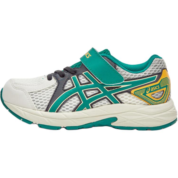 New Asics Contend Jog Breathable Rebound Support Low Top Kids' Running Shoes White Green Kids' 1014A356-102