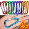 Colorful Carabiner Keychain Alluminum D-ring Buckle Spring Carabiner Snap Hook Clip D-Ring Keychains Climbing Accessories