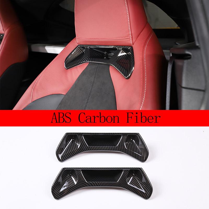 

Carbon Fiber/Red Style Car Front Seat Back Trim Cover Sticker For Toyota GR Supra A90 2019-2026 Car Interior Accessories