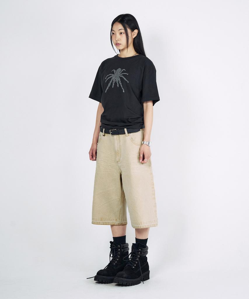 SLOWACID Ascii Spider Short Sleeve T-Shirt [Black]