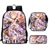 One Piece 15-Inch Mochila 3 PCS Lightweight Durable School Backpack With Crossbody Bag And Pencil Case For Boys Girls Ages 6-10