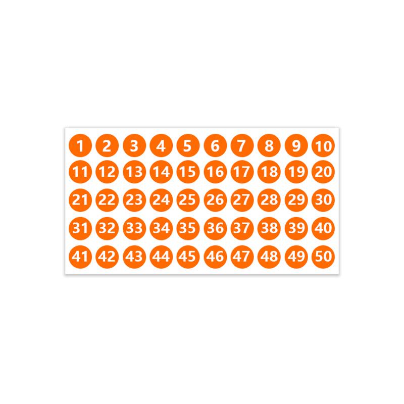 Waterproof Self-Adhesive Number Stickers 1-200 for Clothing, Shoes, and Socks Identification