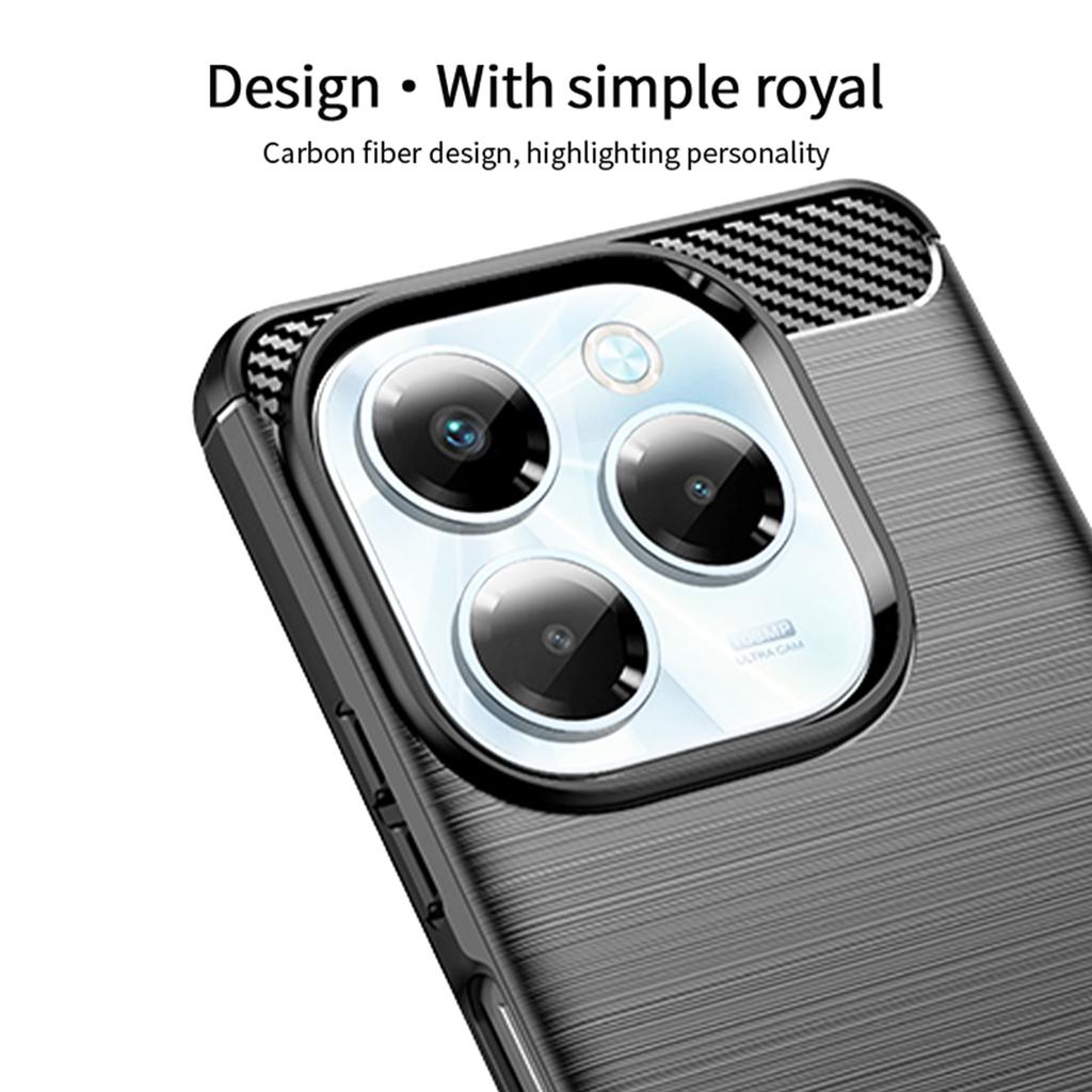 MOFI JK TPU Series-1 For Infinix Note 40X 5G Case Carbon Fiber Texture TPU Soft Phone Cover