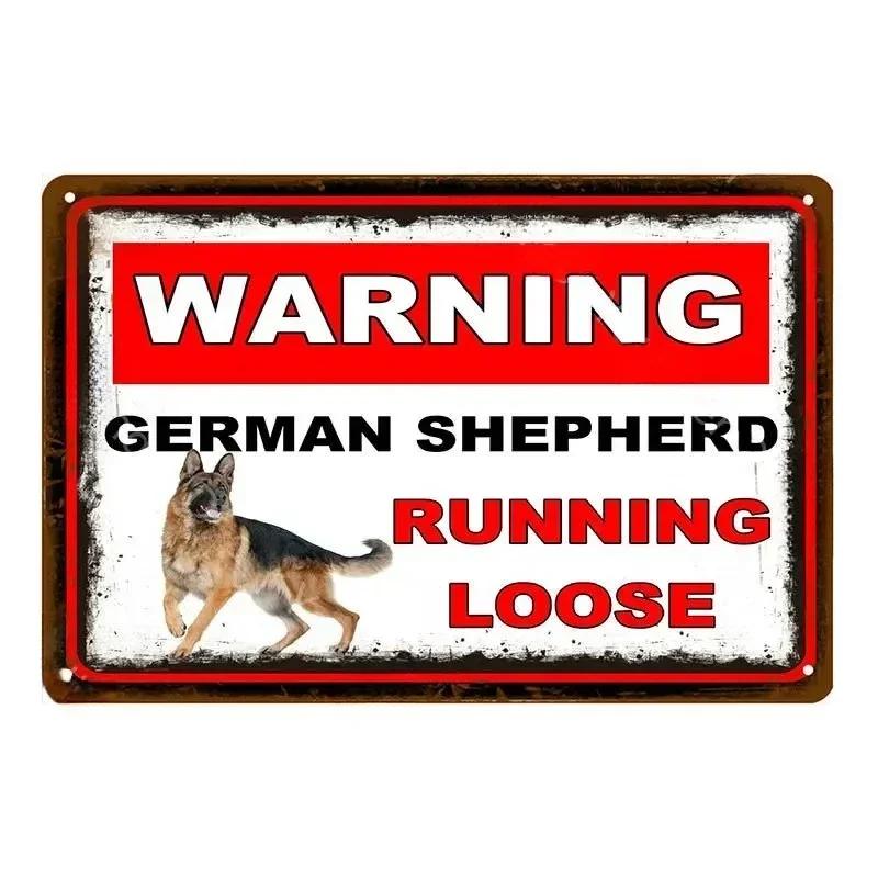 Warning Danger Metal Aluminum Signs Beware Of The Dog Cat Poster Vintage Wall Plaque Courtyard Garden Bar House Man Cave Decor