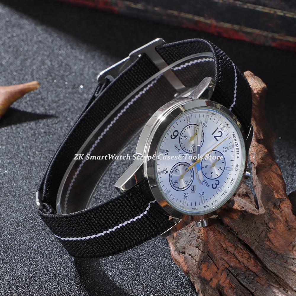 18mm 20mm 22mm Nylon Watchband for Seiko Army Military Woven Elastic Straps for French Troops Parachute Bag Men Women Sport Band
