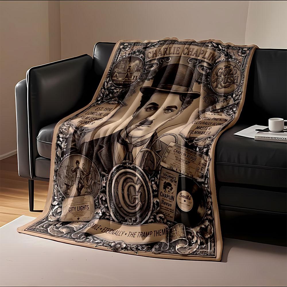 Chaplin Tribute Blanket for all seasons blanket lunch break throw gift