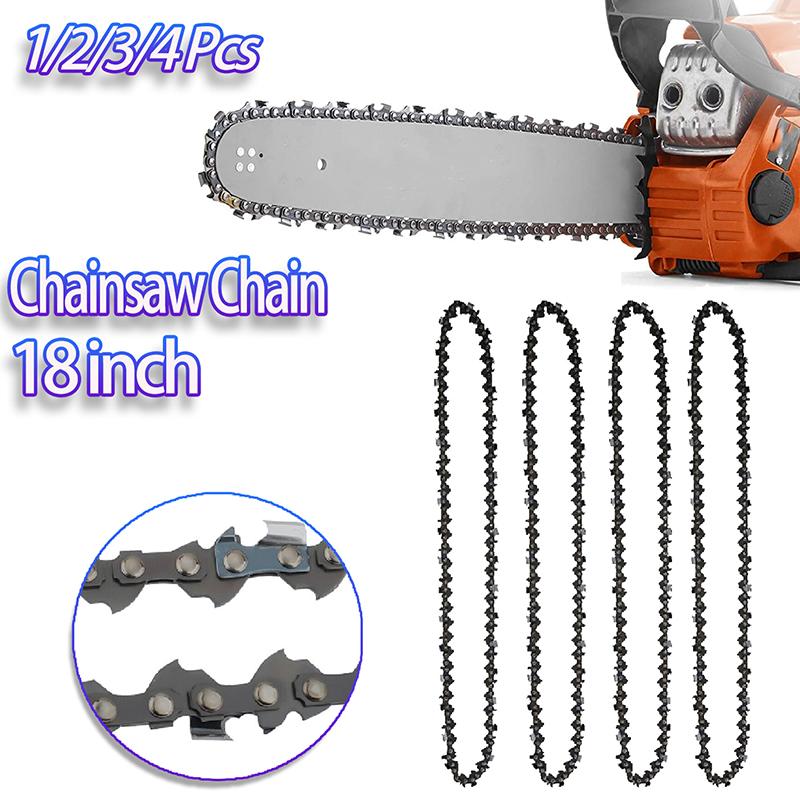 1/2/3/4 Pcs 18 Inch Chainsaw 72 Drive Link 36 Cutter 0.325" Pitch .058" Gauge Replacement Part for Electric Saw Wood Cutting Garden Tool