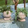 1pc Creative Resin Flowerpot Succulent Flowerpot Balcony Decoration Cute Potted Ornament Hanging Planter