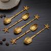 11CM Retro Metal Coffee Spoon Dragonfly Flower Bird Shape Ice Cream Cake Dessert Milk Mixing Spoon Teaspoon Kitchen Tableware