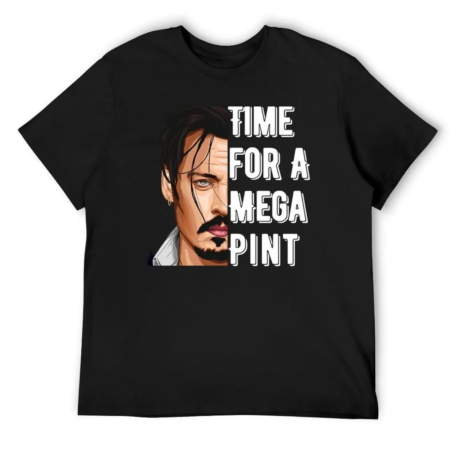 

Time for A Mega Pint johnny depp- johnny depp uk johnny depp court T-Shirt for a boy clothes for men S чёрный