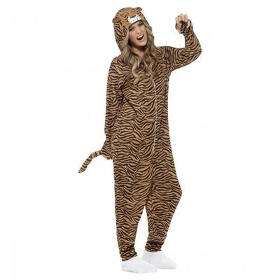 Smiffys Unisex Adult Tiger Costume Jumpsuit