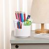 Drehbarer Make-up-Organizer 4 Fächer Große Kapazität Aufbewahrungsbox Kunststoff Kompakter Schreibtischhalter für Kosmetikpinsel Schreibwaren