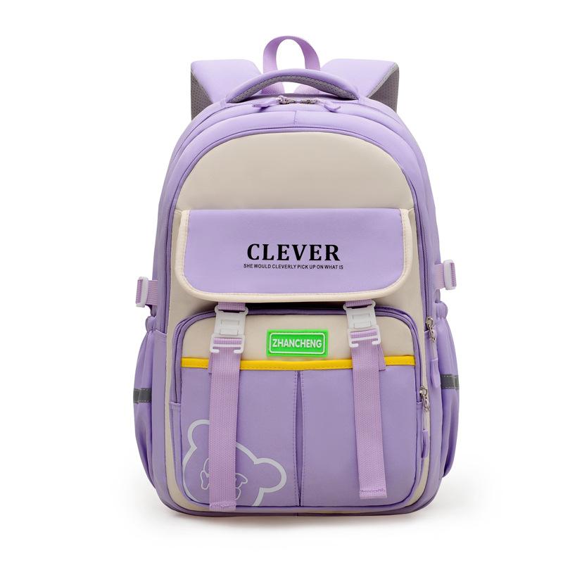 Student schoolbag Junior high school High school backpack Large capacity lightweight multi-layer leisure bag Boys and girls splicing schoolbag