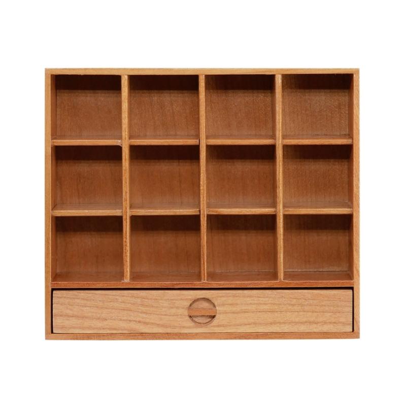 1:12 Doll House Cabinet Mini Bookcase Shelf Doll House Furniture Toy Miniature Storage Cupboard Dollhouse Decor