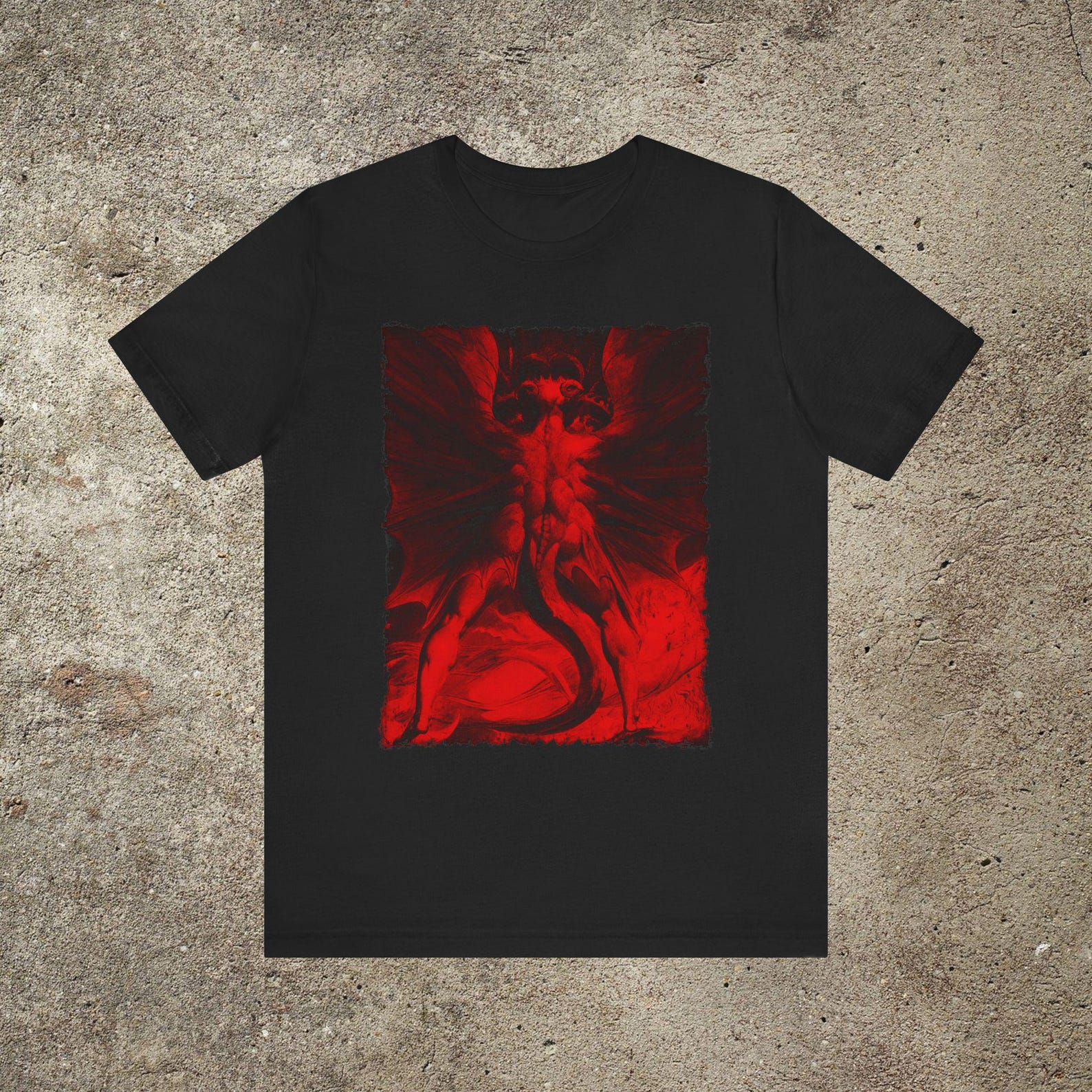 The Great Red Dragon Graphic Print Occult T-Shirt L
