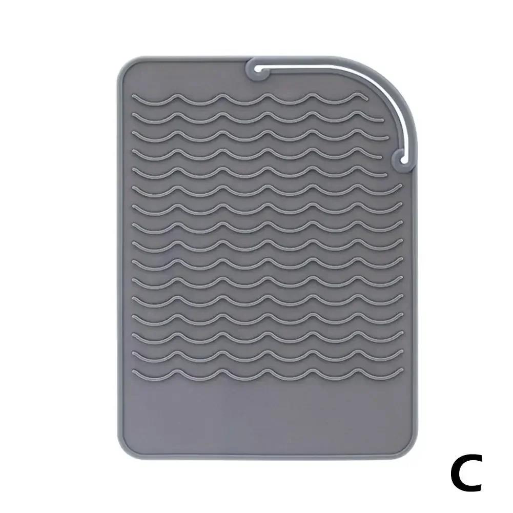 Multifunctional Silicone Heat Resistant Pad Insulation Mat for Hair Straightener Heat Curling Stick Curler Flat Irons