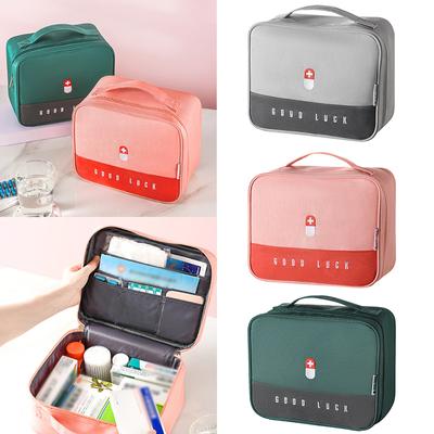 Boîte à médicaments épaisse de grande capacité, 1 pièce, Kit de premiers secours familial en couches, boîtes à médicaments, armoire à pharmacie, sac de rangement en tissu Portable