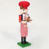 15-calowy Piekarski Drewniany Dziadek do Orzechów Figurka Żołnierza Lalka Dekoracja Świąteczna na Świąteczny Stół Marionetka Świąteczny Dom Biuro