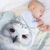 Snowy Owl Throw Blanket Easy Care Comfortable Blanket for Couch