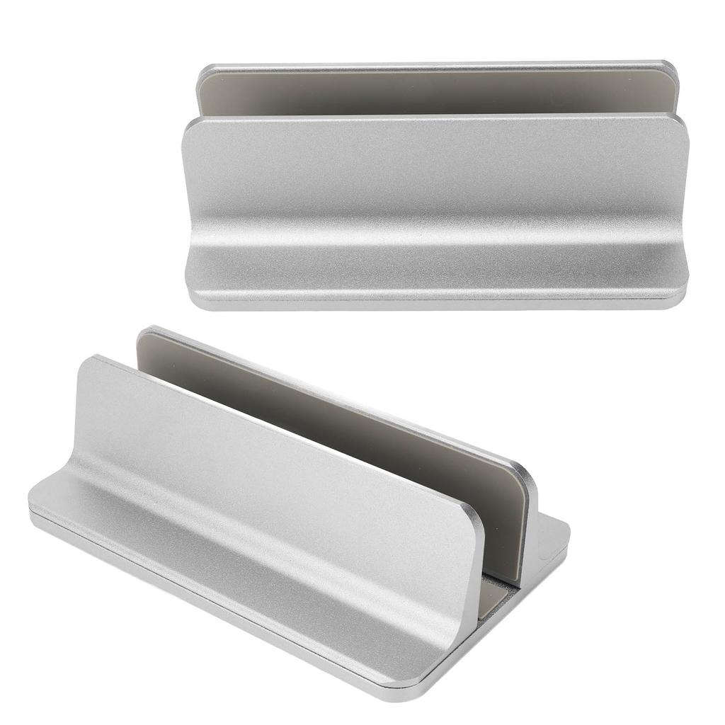 Vertical Laptop Stand Grey Regulable Base 3D Curved Appearance Bottom Silicone Laptop Computer Holde